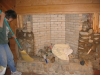 Inside masonry work